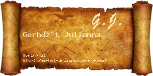 Gerhát Julianna névjegykártya